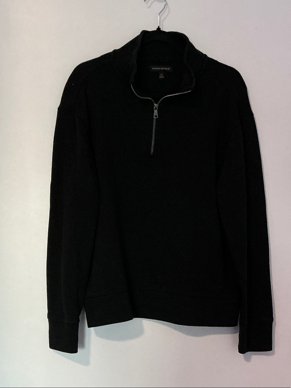 Banana Republic Black Zip-Neck Sweater